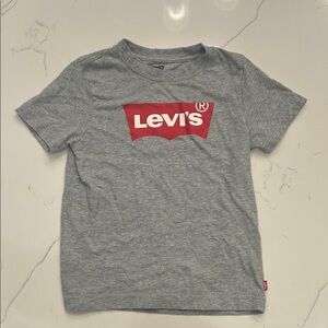 Levi's Kids Heather Gray Tee with Red Logo